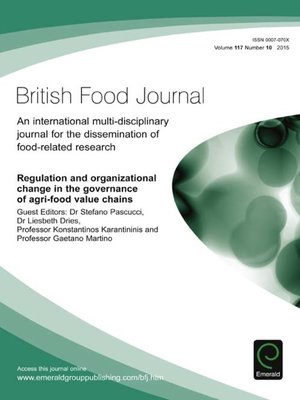 cover image of British Food Journal, Volume 117, Number 10